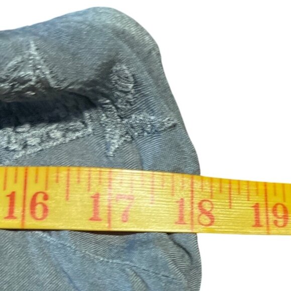 Raya Sun Blue Ombre Embroidered Sleeveless Dress M Cotton Rayon Made In India - Picture 3 of 9